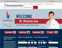 Tablet Screenshot of mississippisportsmedicine.com